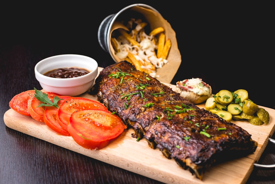 A smoked barbecue platter